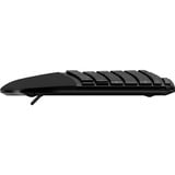 Kensington Pro Fit Ergo KB675 EQClavier compact rechargeable Noir, Layout DE, Sans clé (80 - 87%), Avec fil &sans fil, USB + RF Wireless + Bluetooth, Clavier à membrane, AZERTY, Noir