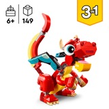 LEGO Creator 3-en-1 - Le dragon rouge, Jouets de construction 31145