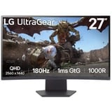 LG 27GS60QX-B écran plat de PC 68,6 cm (27") 2560 x 1440 pixels Quad HD LCD Noir Moniteur gaming incurvé  Noir, 68,6 cm (27"), 2560 x 1440 pixels, Quad HD, LCD, 1 ms, Noir