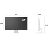 LG Smart Monitor 32U721SA-W 32" 4K Ultra HD Blanc, 2x HDMI, 1x USB-C, 2x USB-A, 80 cm (31.5"), 3840 x 2160 pixels, 4K Ultra HD, LCD, 5 ms, Blanc