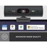 Logitech Brio 500 Full HD, Webcam Noir, 1080p/30fps, 720p/60fps