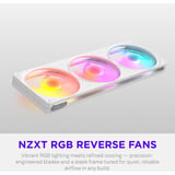 NZXT F360 RGB ventilateurs de boîtier Blanc, 3 pièces, 360 x 120 x 25 mm, PWM