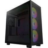 NZXT H7 Flow RGB boîtier midi tower Noir (Mat) | 2x USB-A | 1x USB-C | RGB | Verre Trempé
