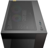 Ocypus Delta C74 ARGB boîtier midi tower Noir | 2x USB-A | 1x USB-C | RGB | Verre trempé