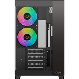 Ocypus  boîtier midi tower Noir | 2x USB-A | 1x USB-C | RGB | Window