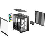 Ocypus  boîtier midi tower Noir | 2x USB-A | 1x USB-C | RGB | Window
