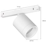 Philips Hue Spot cylindrique Perifo, Lampe Blanc, Philips Hue White and Color ambiance Spot cylindrique Perifo, Spot d'éclairage intelligent, Bluetooth, Blanc, LED intégrée, Métal, Ampoule(s) non remplaçable(s)