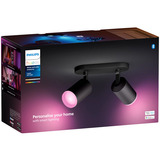Philips Hue White & Color Ambiance Fugato Spot Double, Lampe Noir