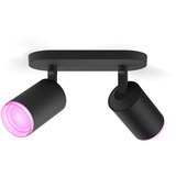 Philips Hue White & Color Ambiance Fugato Spot Double, Lampe Noir