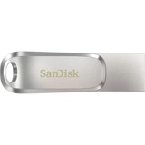 SanDisk Ultra Dual Drive Luxe lecteur USB flash 256 Go USB Type-A / USB Type-C 3.2 Gen 1 (3.1 Gen 1) Acier inoxydable, Clé USB Argent, 256 Go, USB Type-A / USB Type-C, 3.2 Gen 1 (3.1 Gen 1), 150 Mo/s, Pivotant, Acier inoxydable