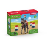 Schleich Farm World - Course de barils avec cowgirl, Figurine 42576