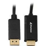 Sharkoon DisplayPort 1.2 > HDMI, Câble Noir, 2 mètres, 4K