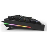 Sharkoon SKILLER SGK25 RGB clavier gaming Noir, Layout DE (QWERTZ), Huano Red, 75%