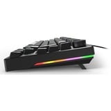 Sharkoon SKILLER SGK25 RGB clavier gaming Noir, Layout DE (QWERTZ), Huano Red, 75%