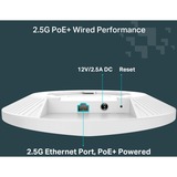 TP-Link BE9300 Blanc Connexion Ethernet, supportant l'alimentation via ce port (PoE), Point d'accès 2,4 GHz, 5 GHz, 6 GHz, 2500 Mbit/s