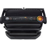 Tefal OptiGrill + GC7128 Gril de contact grill à contact électrique Noir, Noir, Acier inoxydable, Rectangulaire, Aluminium, Thermoplastique, Prêt, Temperature