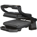 Tefal OptiGrill + GC7128 Gril de contact grill à contact électrique Noir, Noir, Acier inoxydable, Rectangulaire, Aluminium, Thermoplastique, Prêt, Temperature