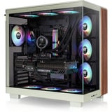 Thermaltake  boîtier midi tower Vert clair/bois | 2x USB-A | 1x USB-C | RGB | Window