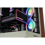 Thermaltake  boîtier midi tower Vert clair/bois | 2x USB-A | 1x USB-C | RGB | Window