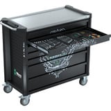 Wera 9702 Tool Rebel Chariot d'atelier Stainless XXL 2, avec équipement, Chariot à outils Noir/Argent