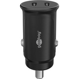 goobay 30W Dual USB-C PD chargeur de voiture Noir, 2x USB-C