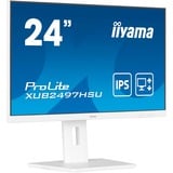 iiyama ProLite XUB2497HSU-W2 écran plat de PC 60,5 cm (23.8") 1920 x 1080 pixels Full HD LED Blanc Moniteur  Blanc (mat), 60,5 cm (23.8"), 1920 x 1080 pixels, Full HD, LED, 1 ms, Blanc
