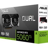 ASUS DUAL GeForce RTX 5060 Ti 8G, Carte graphique 3x DisplayPort, 1x HDMI