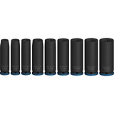 Bosch Set d'embouts à douille d'impact PRO 1/4", 9 pièces, Clés mixtes à cliquet Noir
