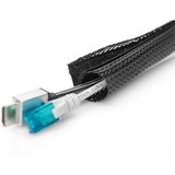 Digitus DA-90507 protecteur de câbles Système de gestion de câbles Noir, Tuyau flexible de câble Noir, Système de gestion de câbles, Noir, Polyester, 2 m, 5 mm, 200 g