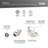 Digitus Module Keystone Cat.6a, blindé, Module de Keystone Argent