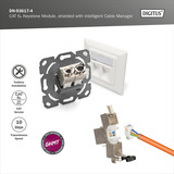 Digitus Module Keystone Cat.6a, blindé, Module de Keystone Argent