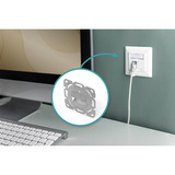 Digitus Plaque frontale + cadre d'encastrement, pour modules multimédia / Keystone, Cadre de montage 