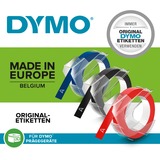 Dymo 520109 ruban d'étiquette Blanc sur noir Blanc sur noir, Film acrylique amovible, Étiquette en continu, 1 pièce(s)