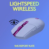 Logitech G305 souris Droitier RF sans fil + Bluetooth Optique 12000 DPI, Souris gaming Violâtre, Droitier, Optique, RF sans fil + Bluetooth, 12000 DPI, 1 ms, Lilas