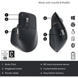 Logitech MX Master 3S business, Souris Graphite, 200 à 8000 dpi, Bluetooth Low Energy