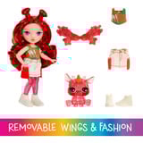 MGA Entertainment Rainbow High Littles Rainbow Fantasy Fairies Doll- Apple (Red), Poupée Rainbow High Littles Rainbow Fantasy Fairies Doll- Apple (Red), Poupée mannequin, Femelle, 4 an(s), Garçon/Fille, 140 mm, Multicolore