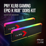 PNY 32 Go DDR5-6000 (2x 16 Go) mémoire vive Noir, MD32GK2D5600036XRGB, XMP 3.0, EXPO