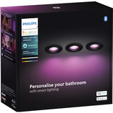 Philips Hue Spot encastrable White & Color Ambiance Xamento lot de 3, Lumière LED Noir