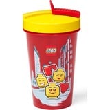 Room Copenhagen Gobelet LEGO avec paille Iconic Girl Bright Red Rouge/Jaune