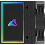 Sharkoon A60 RGB, Refroidisseur CPU Noir, Connecteur de ventilateur PWM à 4 broches