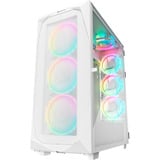 Sharkoon REV300 Reconditionné boîtier midi tower Blanc | 4x USB-A | 1x USB-C | RGB | Verre Trempé