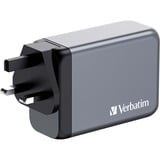 Verbatim GNC-240 Universel Noir, Gris Secteur Charge rapide Intérieure Gris, 3x USB-C, 1x USB-A, Intérieure, Secteur, 28 V, Noir, Gris