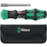 Wera Kraftform Kompakt 28 RA avec sac, Set d'embouts de vissage Noir/Vert