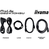 iiyama G-MASTER GB2470HSU-B6 écran plat de PC 60,5 cm (23.8") 1920 x 1080 pixels Full HD LCD Noir Moniteur gaming  Noir (Mat), 60,5 cm (23.8"), 1920 x 1080 pixels, Full HD, LCD, 0,2 ms, Noir