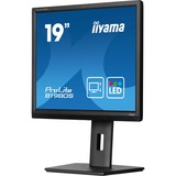 iiyama ProLite B1980S-B1 écran plat de PC 48,3 cm (19") 1280 x 1024 pixels VGA LED Noir Moniteur Noir (Mat), 1x DisplayPort, 1x HDMI, 48,3 cm (19"), 1280 x 1024 pixels, VGA, LED, 3 ms, Noir