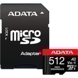 ADATA High Endurance 512 Go MicroSDXC UHS-I Classe 10, Carte mémoire 512 Go, MicroSDXC, Classe 10, UHS-I, 100 Mo/s, 85 Mo/s