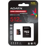 ADATA High Endurance 512 Go MicroSDXC UHS-I Classe 10, Carte mémoire 512 Go, MicroSDXC, Classe 10, UHS-I, 100 Mo/s, 85 Mo/s