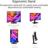 ASUS ProArt PA24US écran plat de PC 59,9 cm (23.6") 3840 x 2160 pixels 4K Ultra HD LCD Noir Moniteur Noir, 1x DisplayPort, 2x HDMI, 1x USB-C, 2x USB-A, 59,9 cm (23.6"), 3840 x 2160 pixels, 4K Ultra HD, LCD, 5 ms, Noir