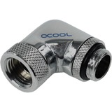 Alphacool 17056 pièce et accessoire pour systèmes de refroidissement d'ordinateurs Raccord, Connecteur Chrome, Raccord, Laiton, Chrome, 1/4", 90°, 30 mm