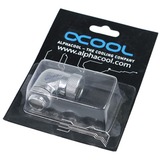 Alphacool 17056 pièce et accessoire pour systèmes de refroidissement d'ordinateurs Raccord, Connexion Chrome, Raccord, Laiton, Chrome, 1/4", 90°, 30 mm